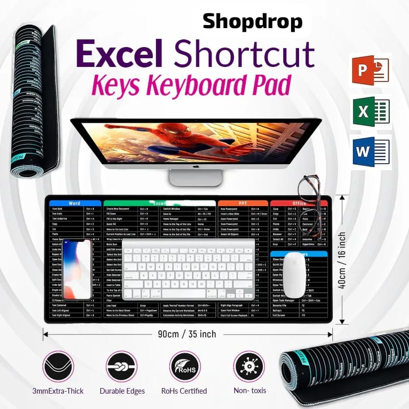 Excel Shortcut Keys Keyboard Pad (Imported Quality)