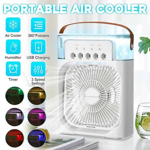 Portable Electric Fan Air Conditioner – Cool, Mist & Glow